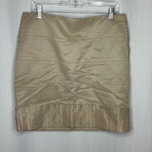 Reiss Tan Tiered Pencil Skirt NWOT